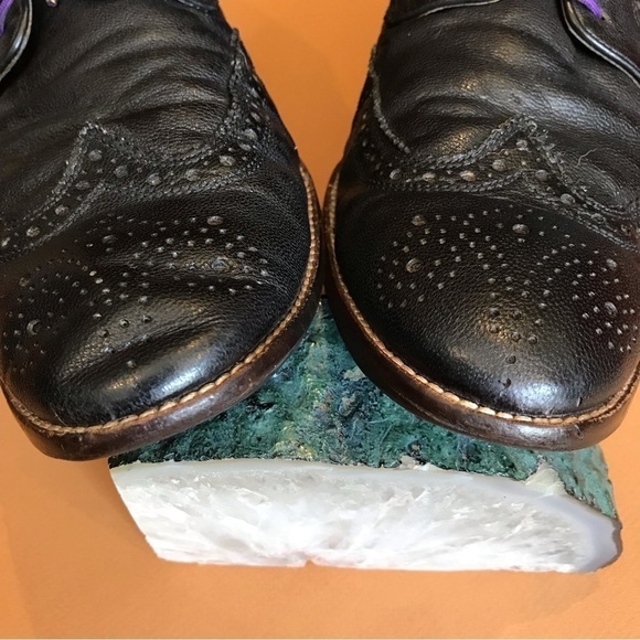 Cole Haan Black Leather Wingtip Brogue Oxfords, Size 10 - Picture 6 of 15